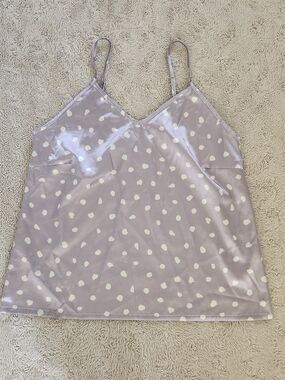 Bolongaro Trevor Purple Polka Dot Satin Camisole
